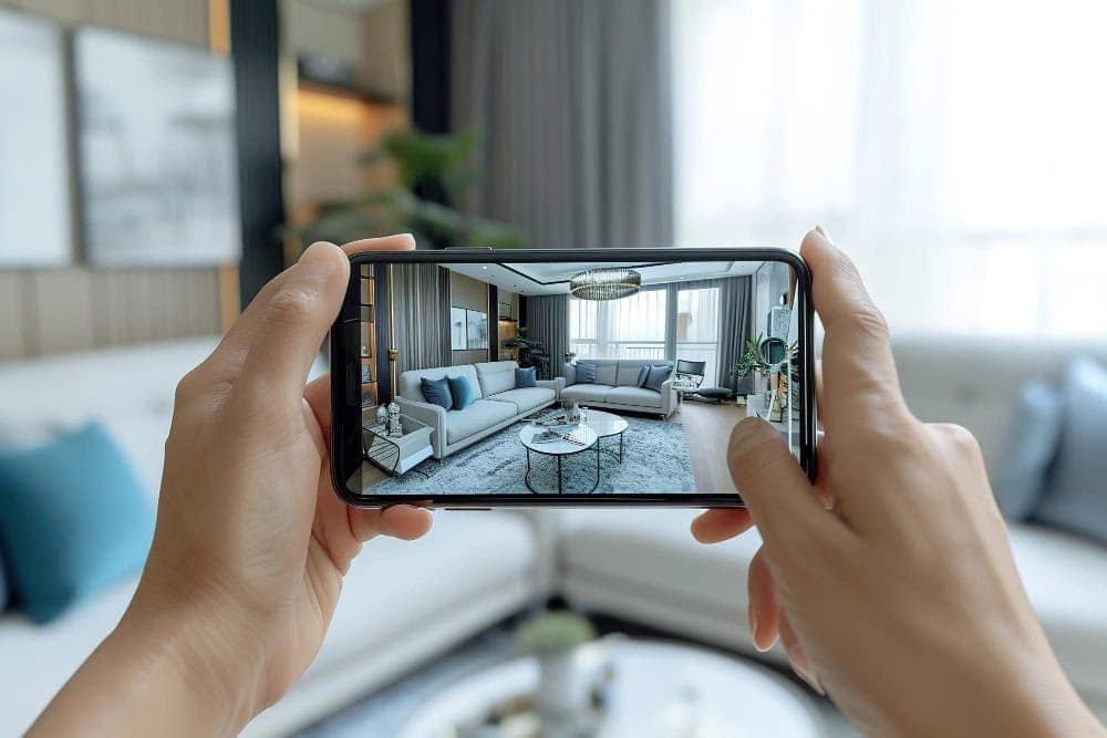 Elegant and stylish home decor with natural light, comfortable seating, and contemporary design elements.